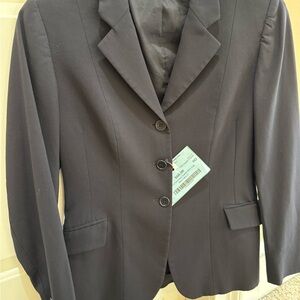 Tailored sportsman equestrian show jacket ladies size 6/12 black classic